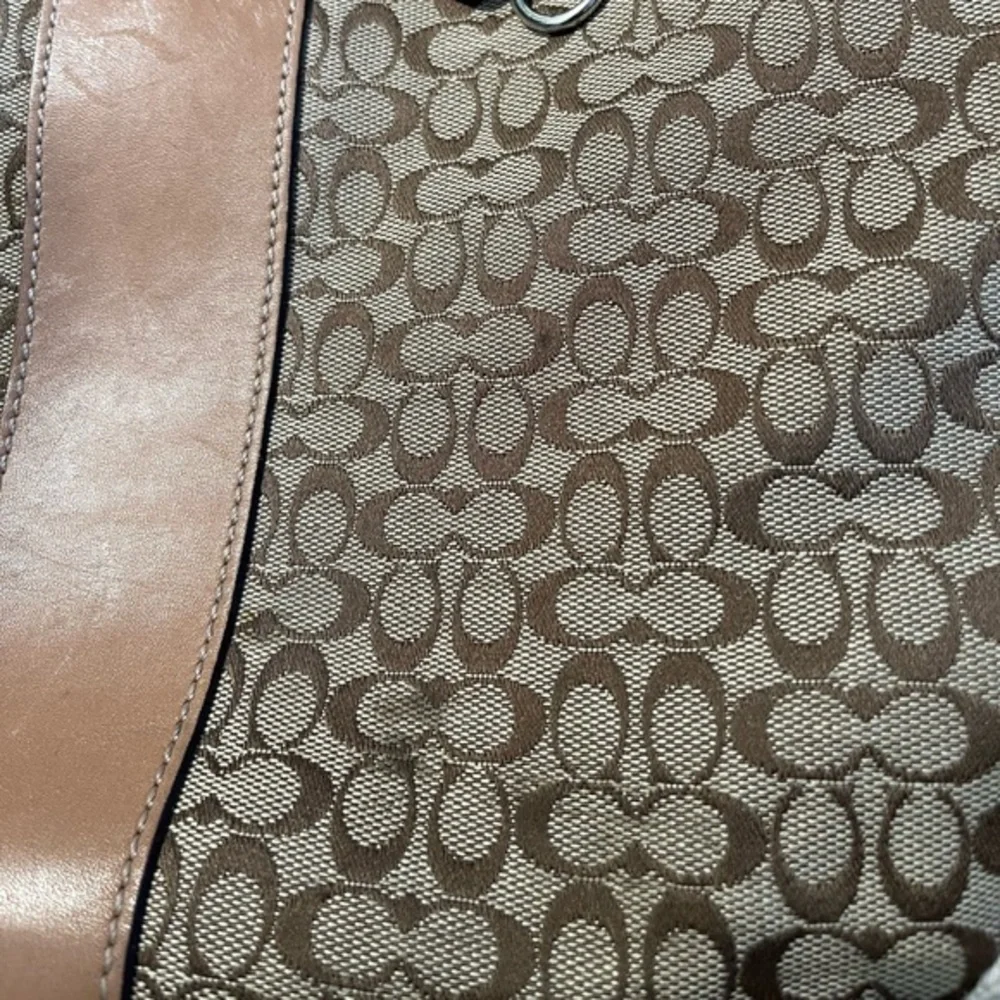 COACH Khaki Signature Crossbody Tote Handbag Multi Function Diaper Bag 77156‎